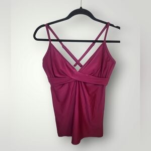 Athleta Swimsuit Womens Tankini Underwire Adjustable Strap Beach Resort size 38